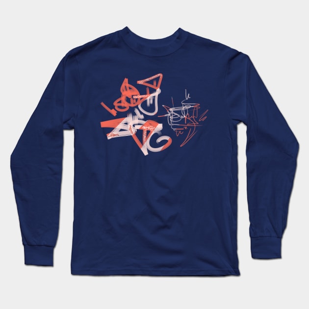 Graffiti orange Long Sleeve T-Shirt by DenielHast